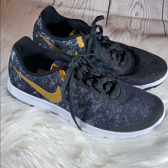 Nike Shoes - Nike Flex Experience RN 6 Black Gold White NWOT